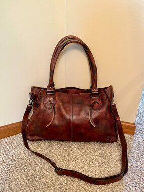 Bed Stu ROCKABABY Leather Handbag Crossbody, Rowan Teak Multi, EUC